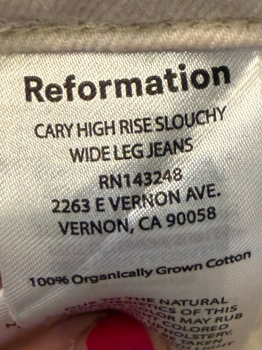 Reformation Cary High Rise Slouchy Wide Leg Jeans size 27 - Picture 3 of 7